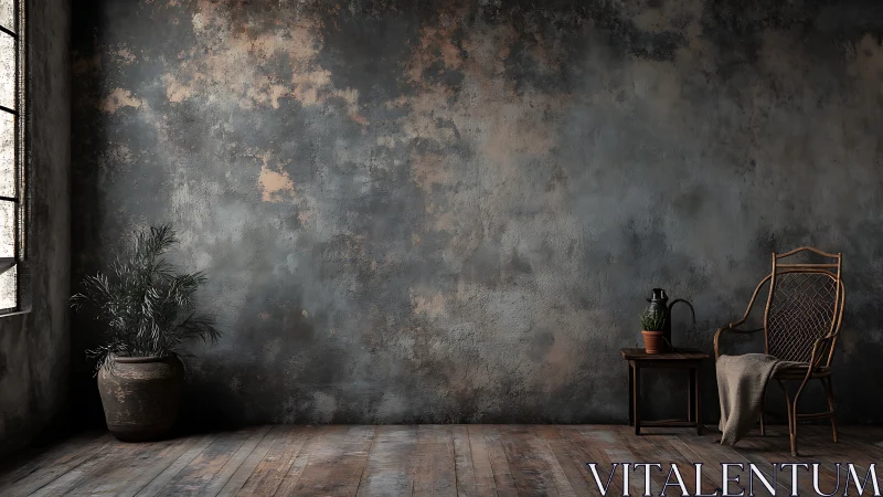 Cozy rustic corner with weathered walls and quiet charm.