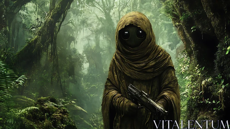 Forest sentinel in tattered robes quietly rewrites the jungle