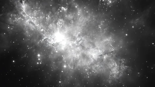 Starlit nebula bloom swirling in a quiet cosmic storm.