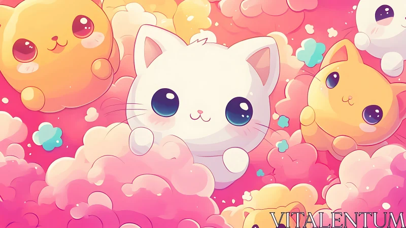 Luminous Dimensional Cats in Pastel Cloud Environment with Atmospheric Depth