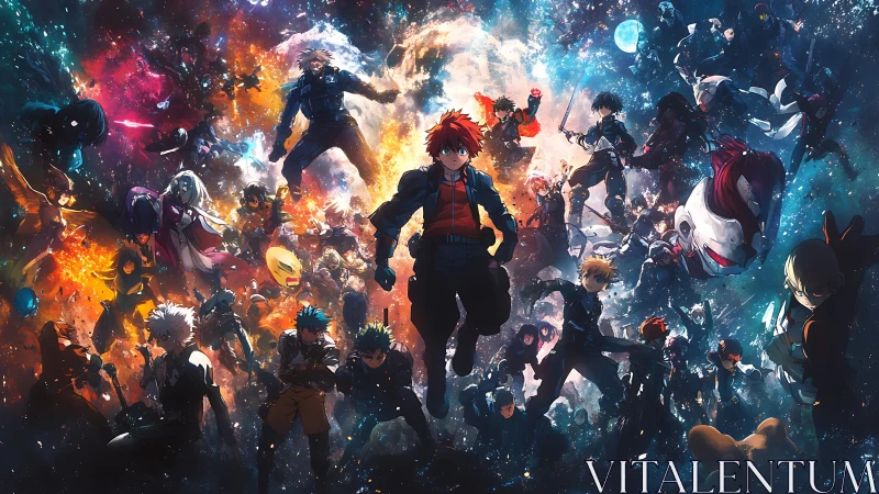 Galaxy of brave anime heroes racing into an epic showdown.