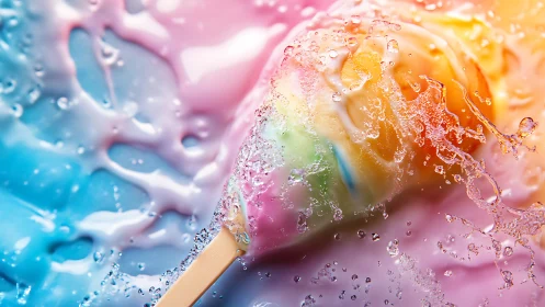 Rainbow Confection Drenched in Liquid Shimmer