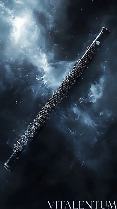 Celestial oboe drifts through swirling midnight vapor
