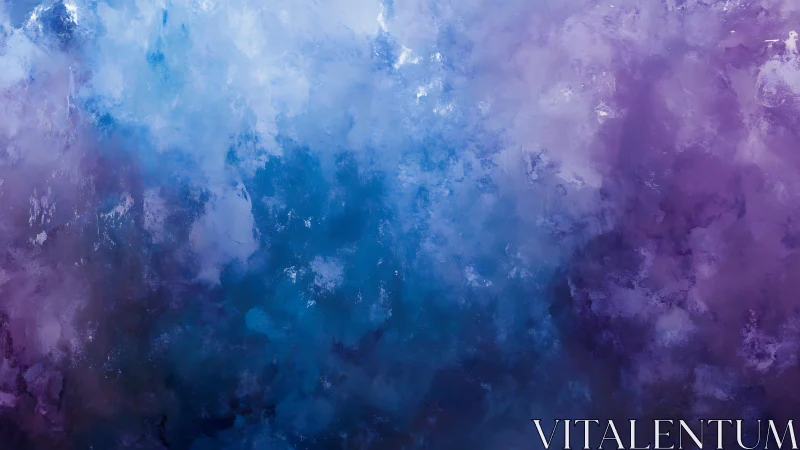 Textured gradient clouds blend blue and purple hues evenly