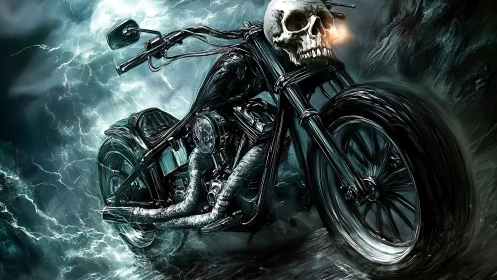 Skull-headed storm chopper rips thunder across the void