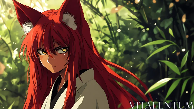 Fox-eared wanderer rests in dappled forest sunlight.