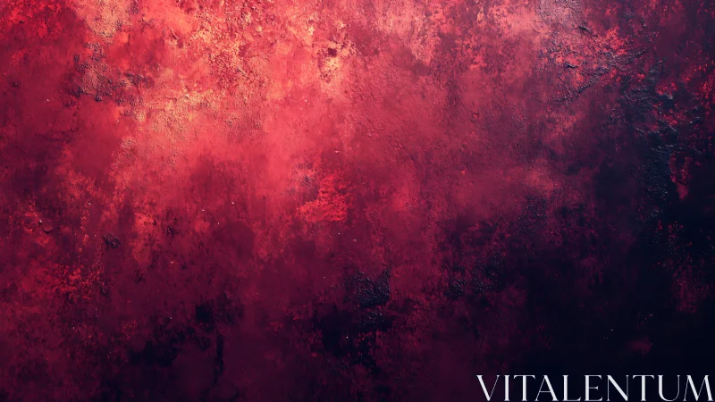 Crimson textured abstract wall shows layered light and shadow