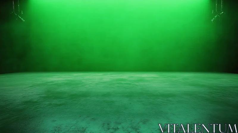 Emerald soundstage horizon awaiting untold digital dramas.