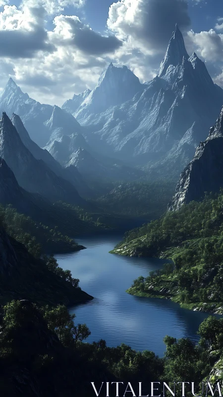 Sky-gnawing peaks cradle a secret sapphire river valley.