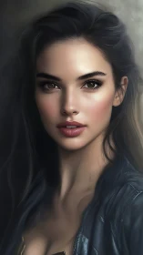 Velvet gaze of a digital muse in shadowed light. Period.