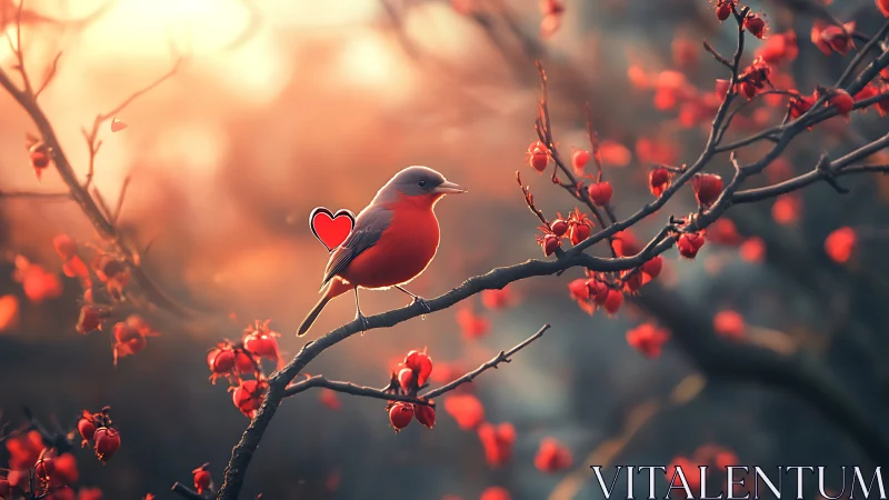 Winter's Crimson Guest: A Robin's Gentle Moment.