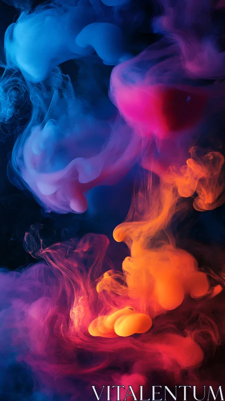 Glowing clouds of color swirling through midnight space.