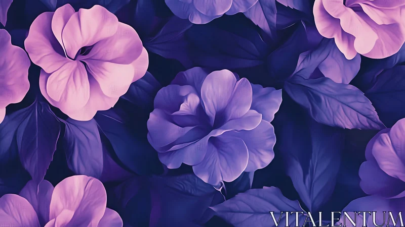 Purple Petals Dancing: A Luminous Floral Dream