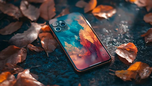 Smartphone Canvas Meets Autumn's Watercolor Kiss.