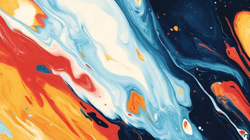 Rivers of bold color flow across a dreamy abstract canvas