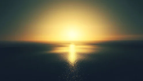 Sun forges a molten path across the midnight-colored sea