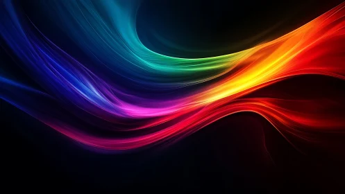 Prismatic currents swirl across a cosmic river of night.