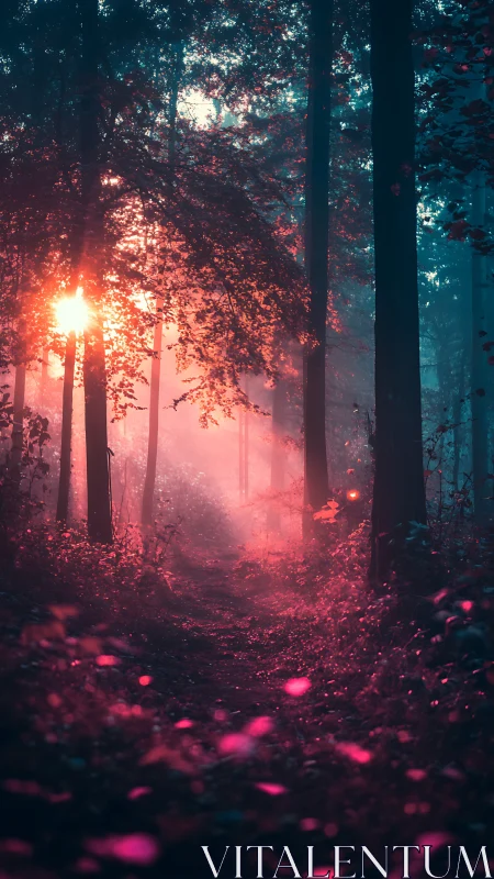 Magical Forest Awakens in Glowing Twilight Wonder
