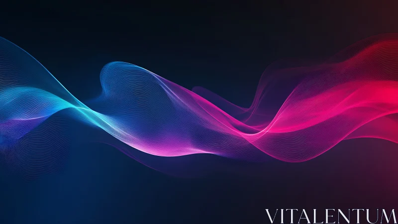 Luminous gradient waves flowing across deep digital space.