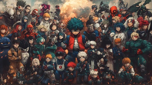 United heroes and rivals stand bold under a blazing sky