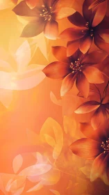 Luminescent Floral Composition with Warm Gradient Overlay