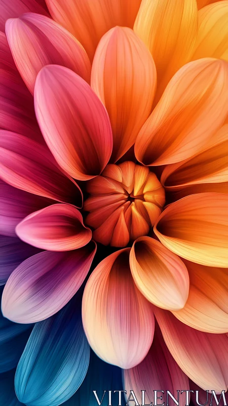 Radiant Petals: Where Pink Kisses Orange in Chromatic Bloom.