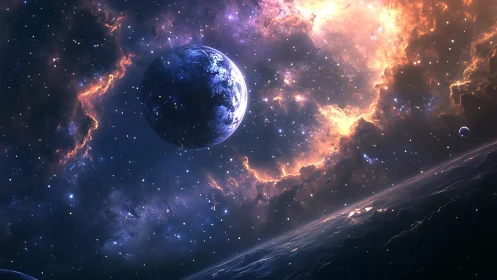 Volumetric nebula envelopes exoplanet with high dynamic contrast