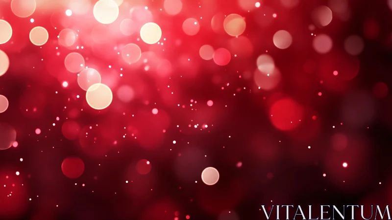 Crimson bokeh constellations quietly orbit in velvet night