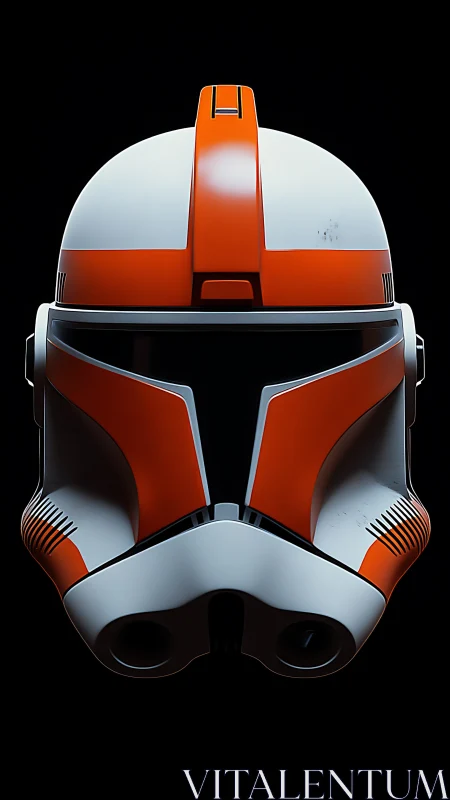 Orange clone trooper helm studies silent galactic vigilance
