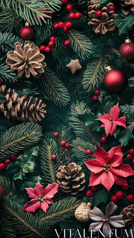 Festive Christmas greenery welcomes warm holiday moments