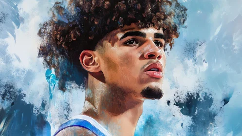 Basketball portrait captures poised athlete in cool tones.