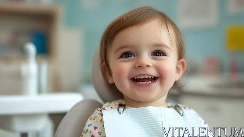 Pure Joy Unleashed: Toddler's Radiant Dental Debut.