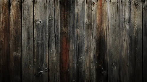Weathered wooden planks form rustic vertical wall texture