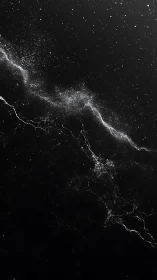 Monochrome cosmic dust stream forming filamentary nebula ridge