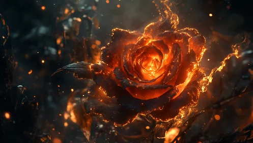 Inferno Blossom Erupts in Molten Radiance.