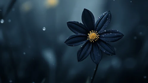 Midnight Bloom: Dark Petals and Golden Dreams.