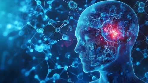 Digital human head visualizes neural network and brain activity