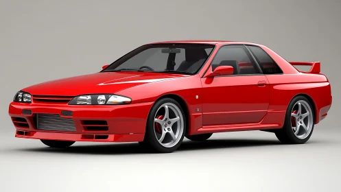 Red sports coupe showcases sleek lines and timeless tuning.