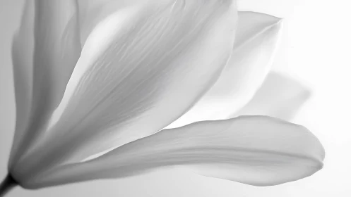 Delicate Flower Petals in Soft Monochrome Light.
