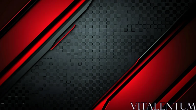 Bold red and black geometric tech background for creatives.