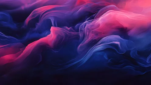 Neon cloud currents swirl through deep indigo voidscape.