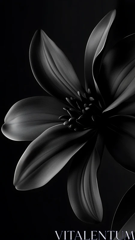 Monochromatic Flower Petals with Central Stamens.