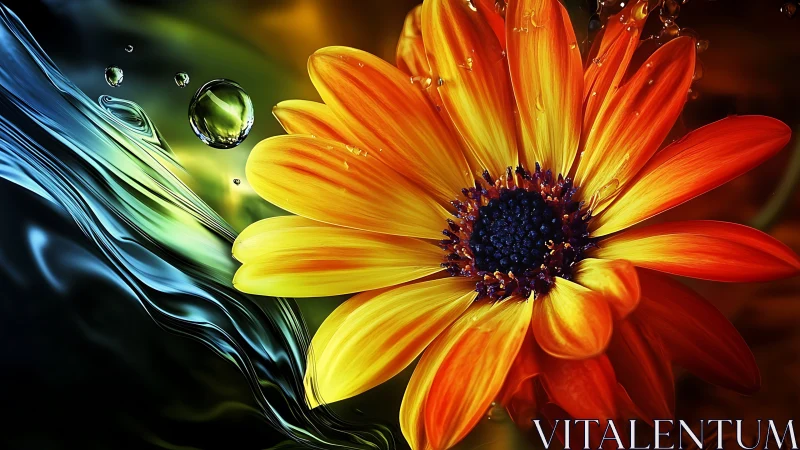 Golden Petals Dance: Where Water Meets Radiant Blooms.