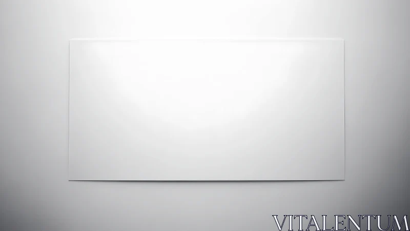 Minimalist blank white canvas against soft gray wall.