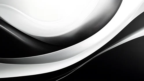 Monochrome flowing curves in sleek abstract composition.