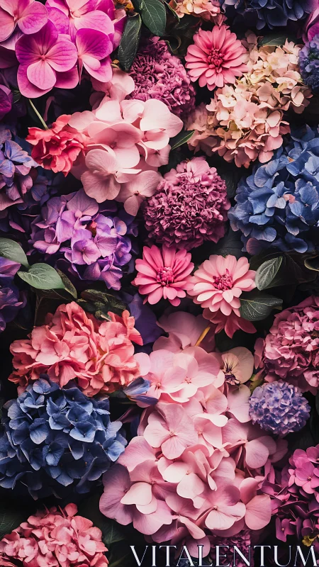 Vibrant Blooms Layer Dense Garden Canopy.