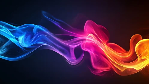 Color currents drifting in a soft neon twilight glow.