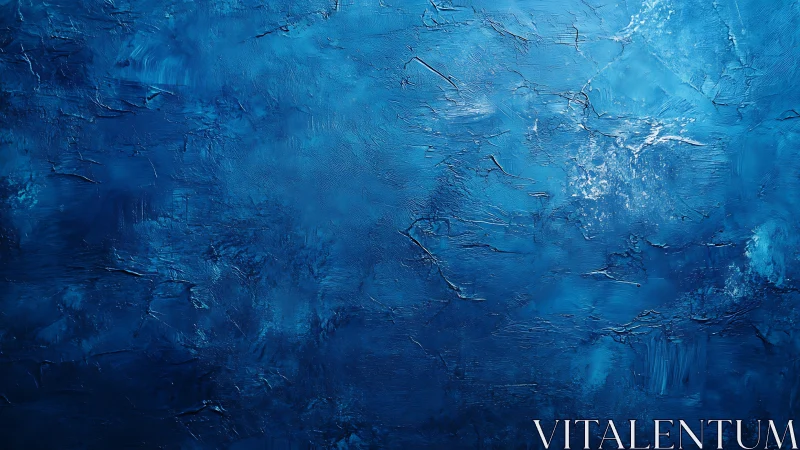 Textured monochrome blue abstract painted surface background.