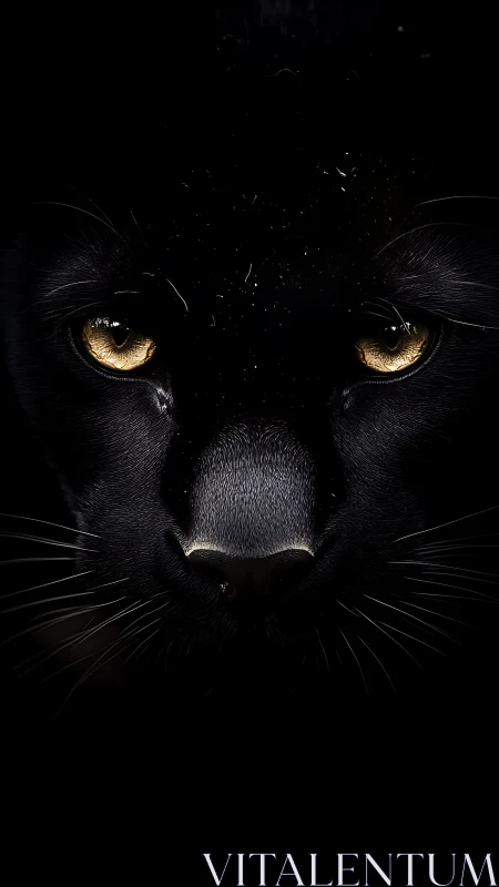 Black Panther's Piercing Golden Gaze.