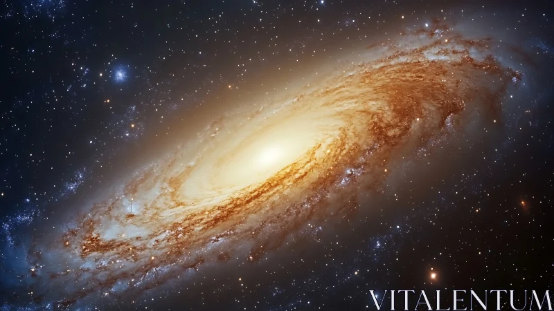 Spiral galaxy swirls like cosmic cinnamon in velvet night